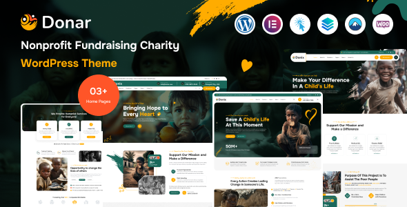 Donar Nonprofit Donation Charity WordPress Theme