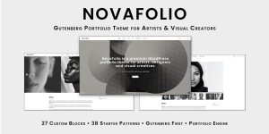 NovaFolio – Artist & Portfolio Gutenberg WordPress Theme