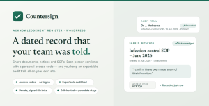 Countersign – Proof your team was told — without the paperwork