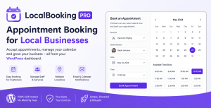 LocalBooking Pro – Self Hosted Appointment Booking & Scheduling for WordPress