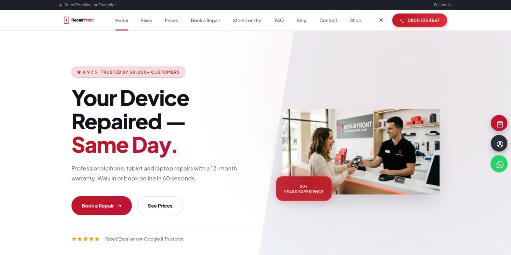 Repair Front — Phone, Tablet & Laptop Repair WordPress Theme