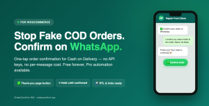 OrderConfirm WA — Order Confirmation & COD Verification for WooCommerce
