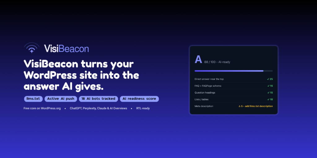 VisiBeacon – AI Search Visibility (GEO)