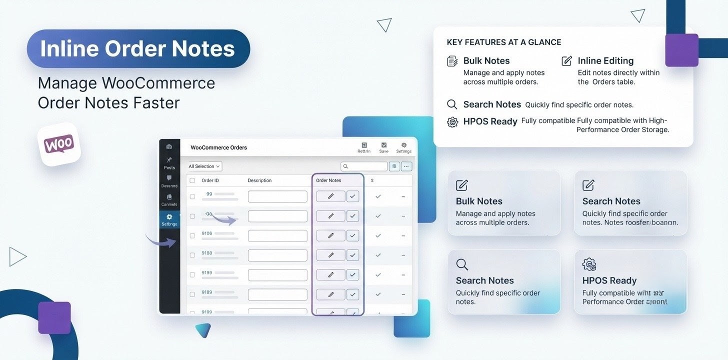 WooCommerce Inline Order Notes