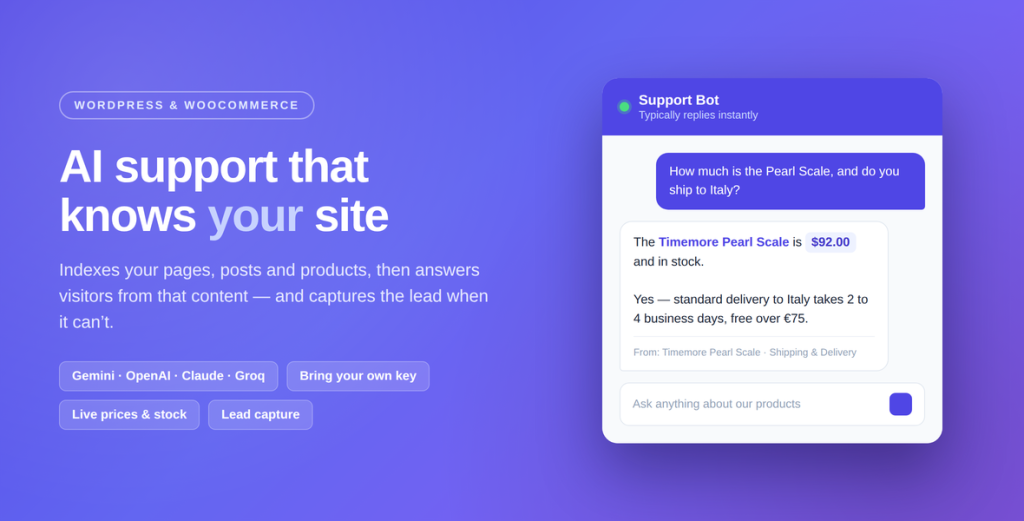 AI Customer Support Chatbot & Lead Automator