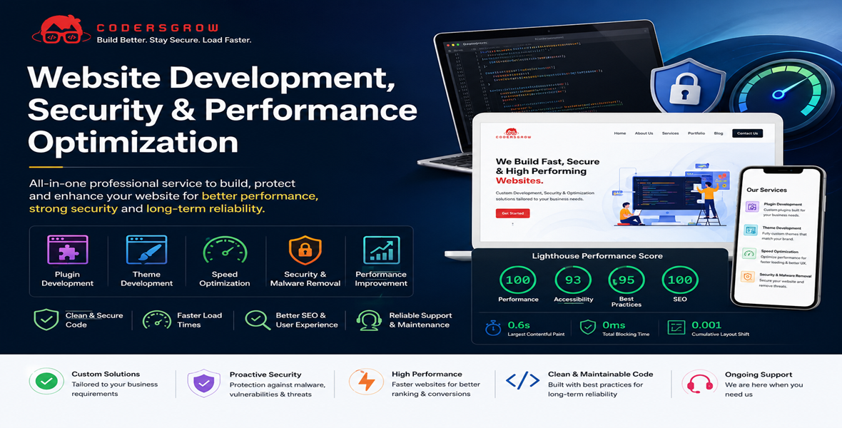 Website Development, Security and Optimization