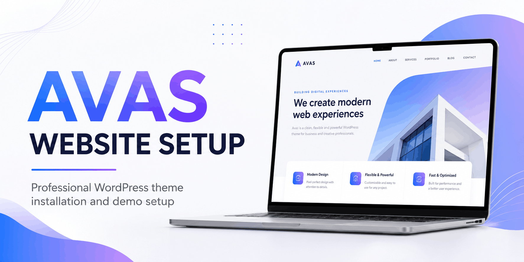 AVAS WordPress Theme Setup & Demo Import
