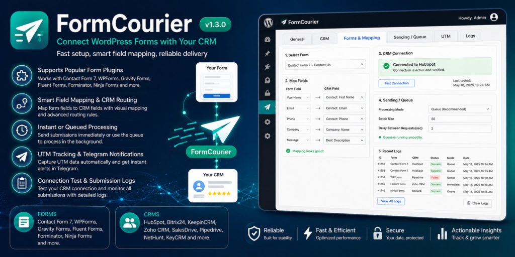 FormCourier CRM PRO – WordPress Forms to CRM