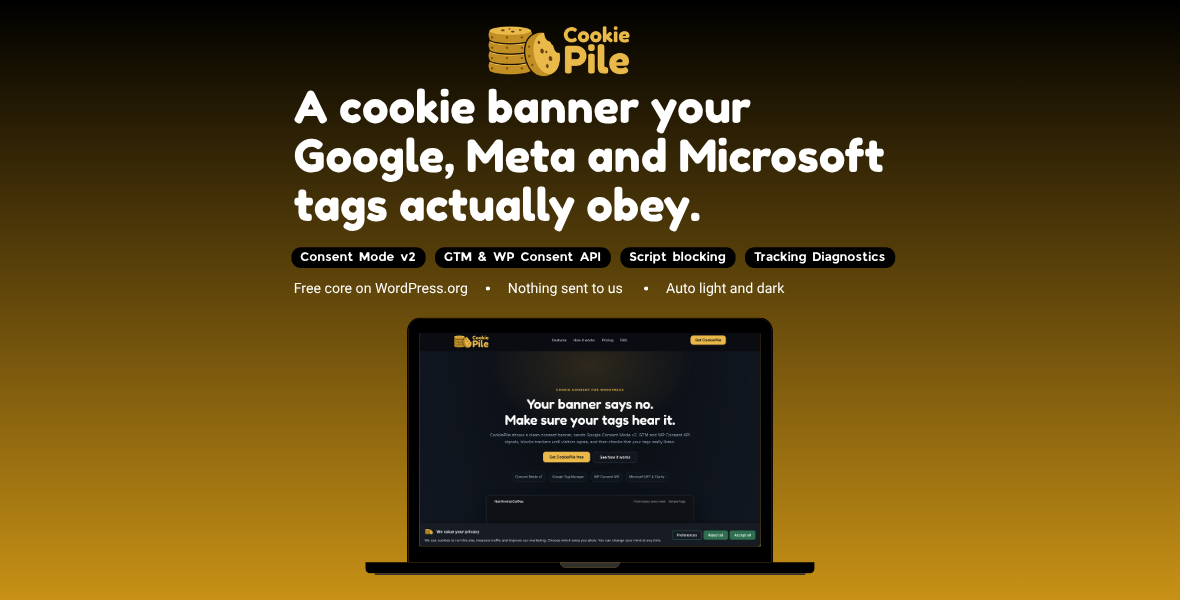 CookiePile Pro – Cookie Consent & Consent Mode v2