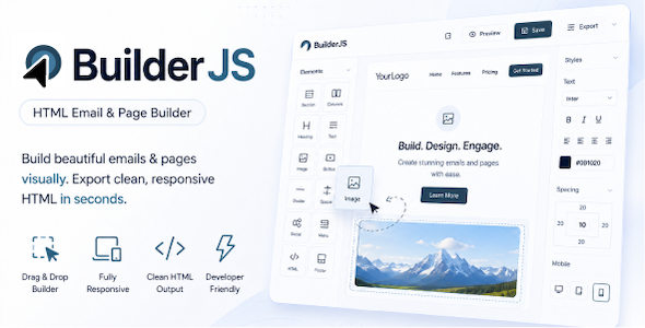 BuilderJS – Visual HTML Email and Page Builder