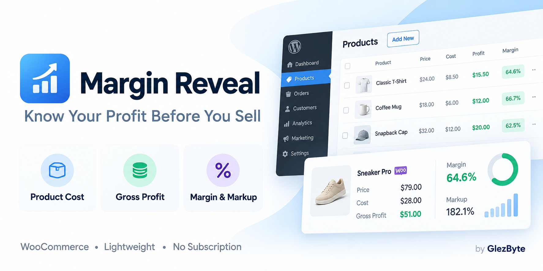 Margin Reveal – Product Cost, Profit, Margin & Markup for WooCommerce