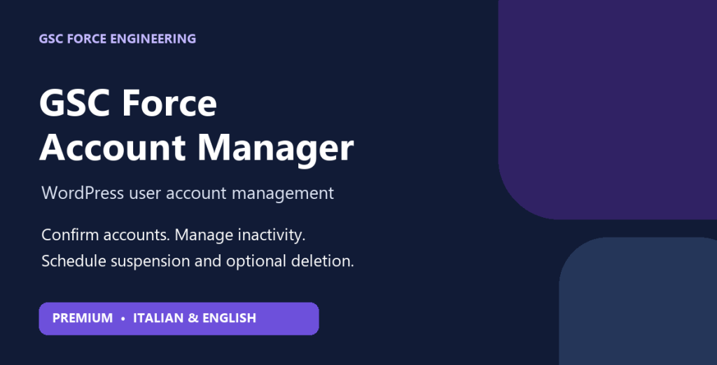 GSC Force Account Manager – Automated User Account Management