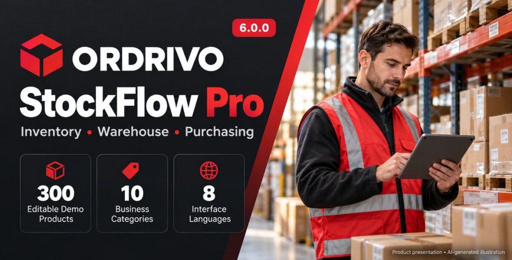 Ordrivo StockFlow Pro – Inventory, Warehouse & Purchasing