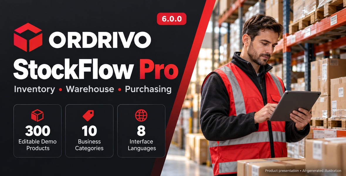 Ordrivo StockFlow Pro – Inventory, Warehouse & Purchasing