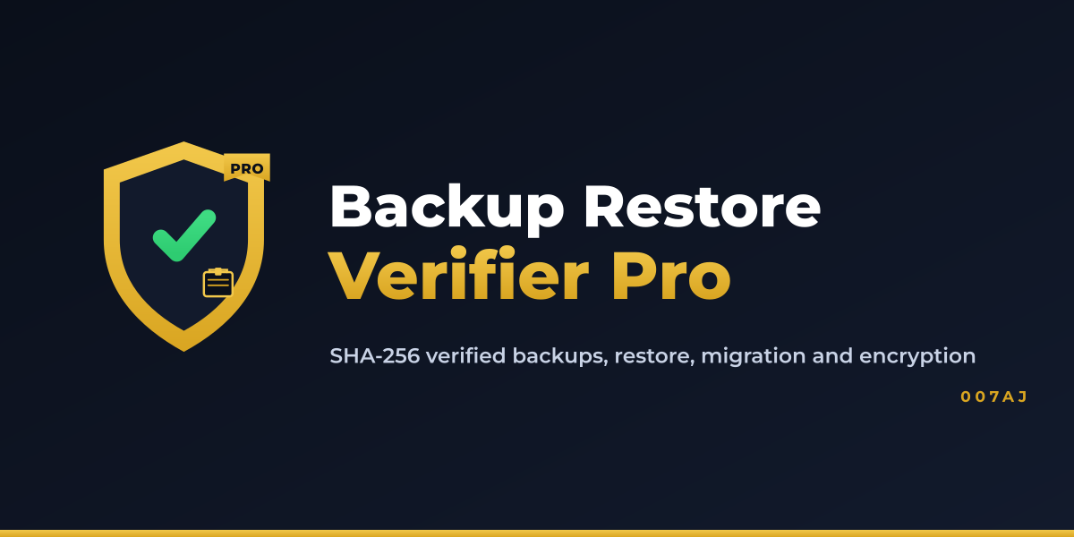 Backup Restore Verifier Pro – WordPress Backup, Restore & Migration