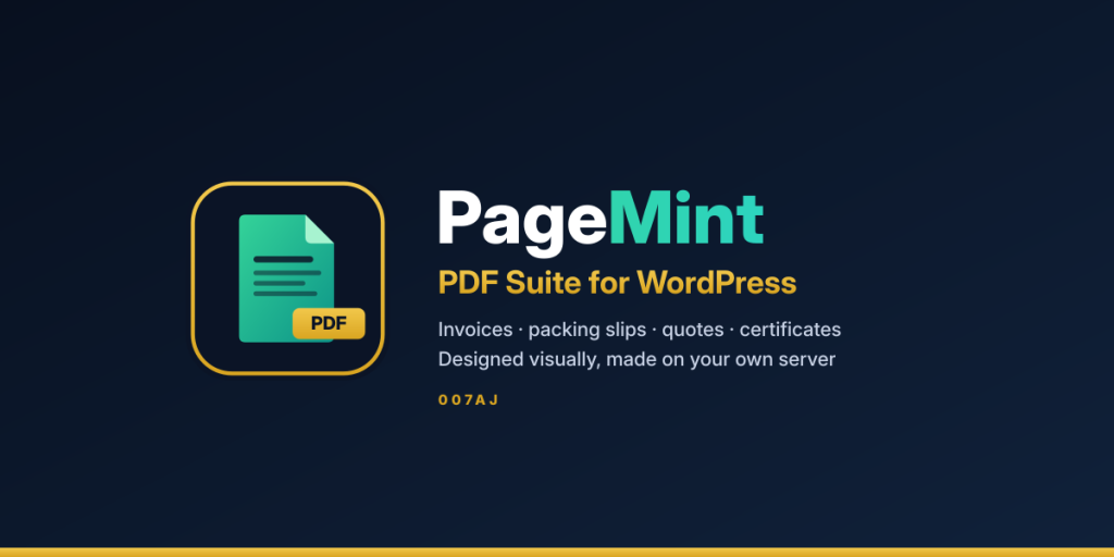 PDF Suite For WordPress – Invoices, Packing Slips, Quotes & Certificates