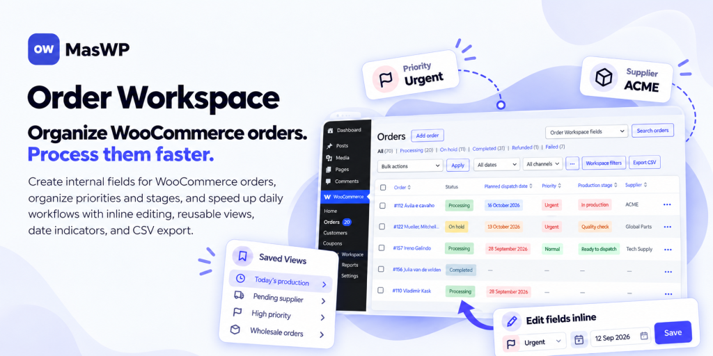 Order Workspace Pro for WooCommerce