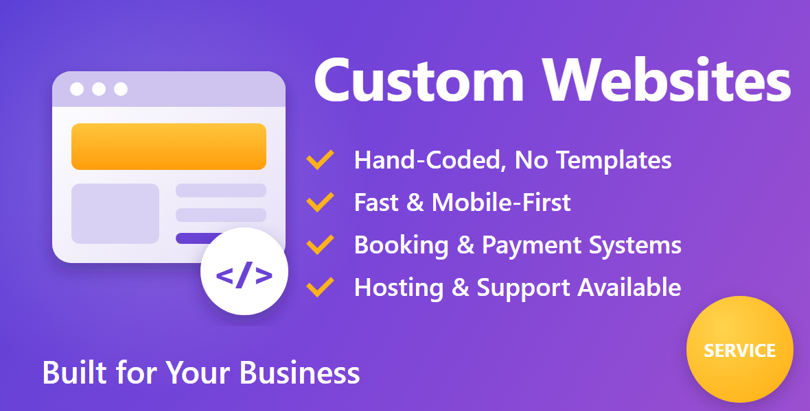 Custom-Coded Business Website – Hand-Built, No Templates