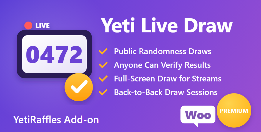 Yeti Live Draw – Verifiable Live Draws for YetiRaffles