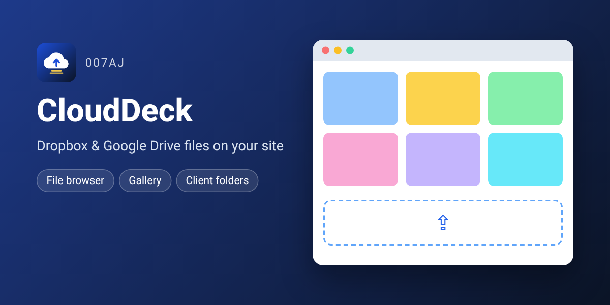 CloudDeck – DropBox & Google Drive WP Plugin – Dropbox & Google Drive Folders On Your WordPress Site