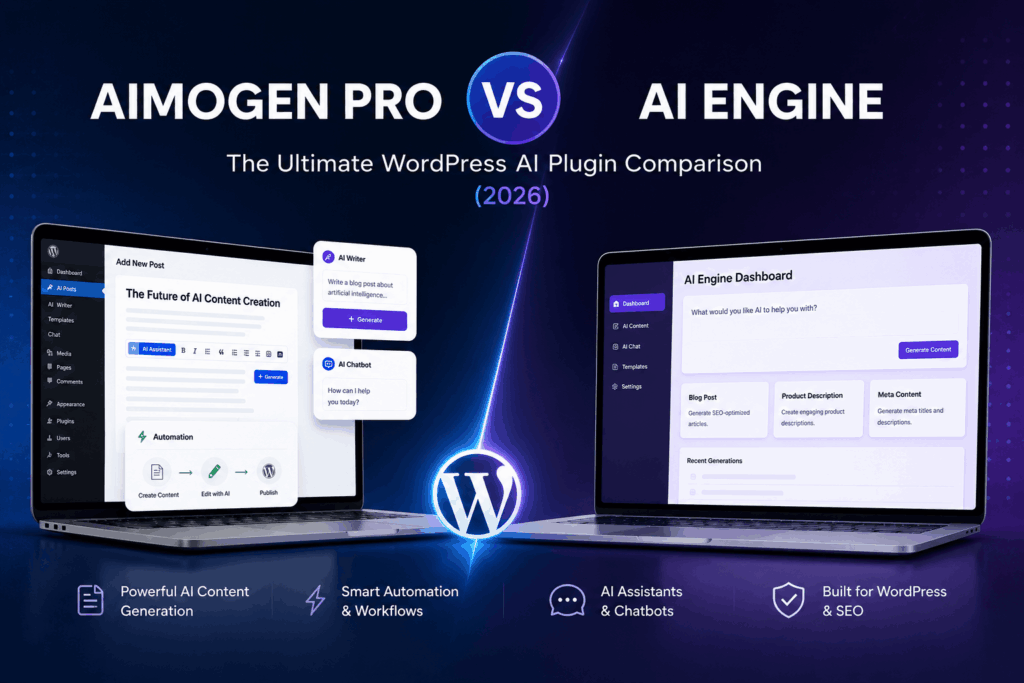 Aimogen Pro vs AI Engine: The Ultimate WordPress AI Plugin Comparison (2026)