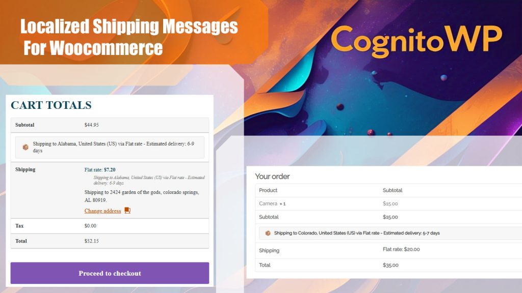 Localized Shipping Messages for Woocommerce