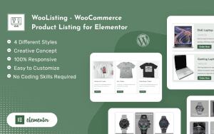 WooListing – WooCommerce Product Listing for Elementor