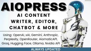 AioPress Pro – All-in-One AI Content Writer, Editor, ChatBot & Automation Toolkit for WordPress