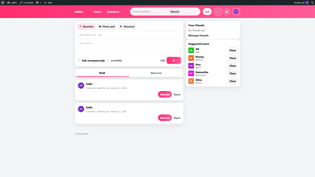 Askio – Social Q&A Community WordPress Theme