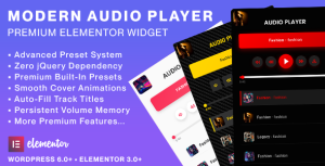 Modern Audio Player – Elementor Widget